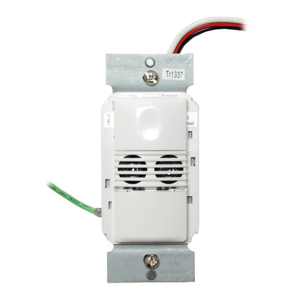 White 120/277 volt Ultrasonic Wall Switch Occupancy Sensor
